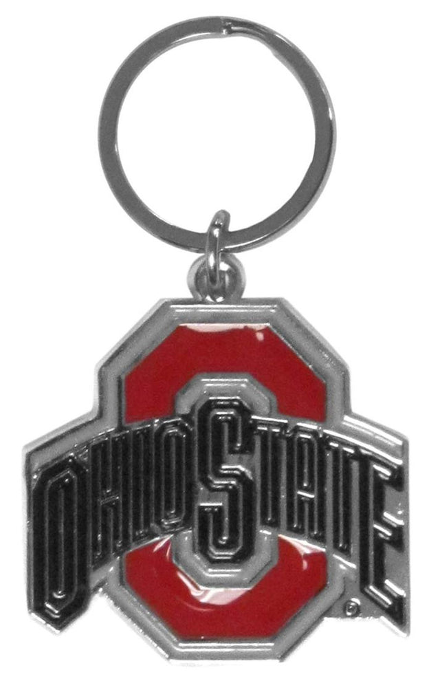 Llavero cromado con el logotipo recortado de los Ohio State Buckeyes