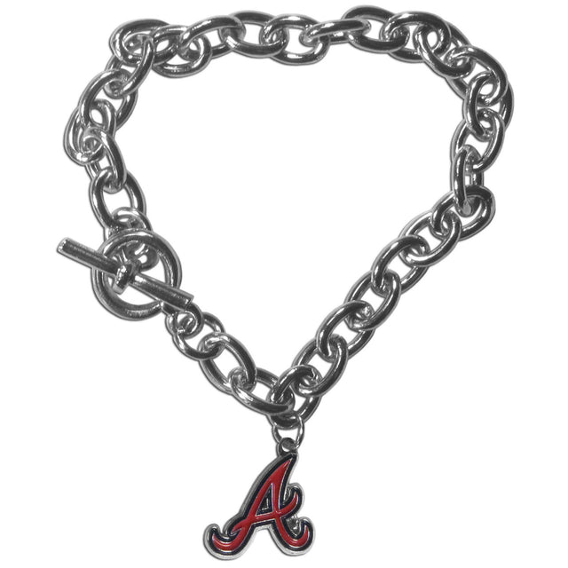 Pulsera de los Atlanta Braves con eslabones de cadena estilo CO