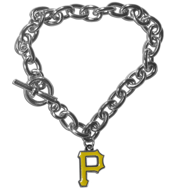 Pulsera de los Piratas de Pittsburgh con eslabones de cadena estilo CO