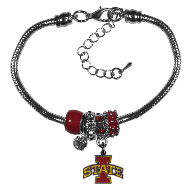 Iowa State Cyclones Bracelet Euro Bead Style