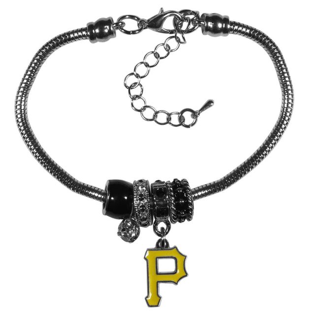 Pulsera de los Piratas de Pittsburgh con cuentas estilo euro