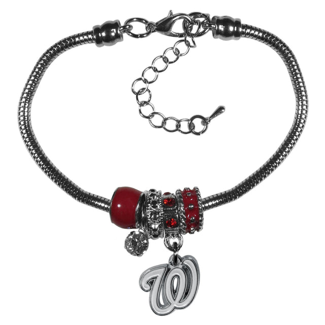 Pulsera de los Washington Nationals con cuentas estilo euro CO