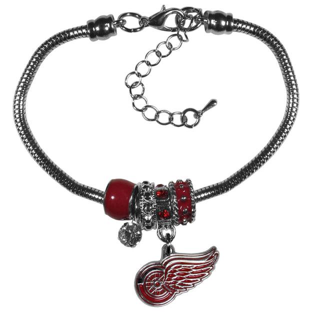 Pulsera de los Detroit Red Wings con cuentas europeas