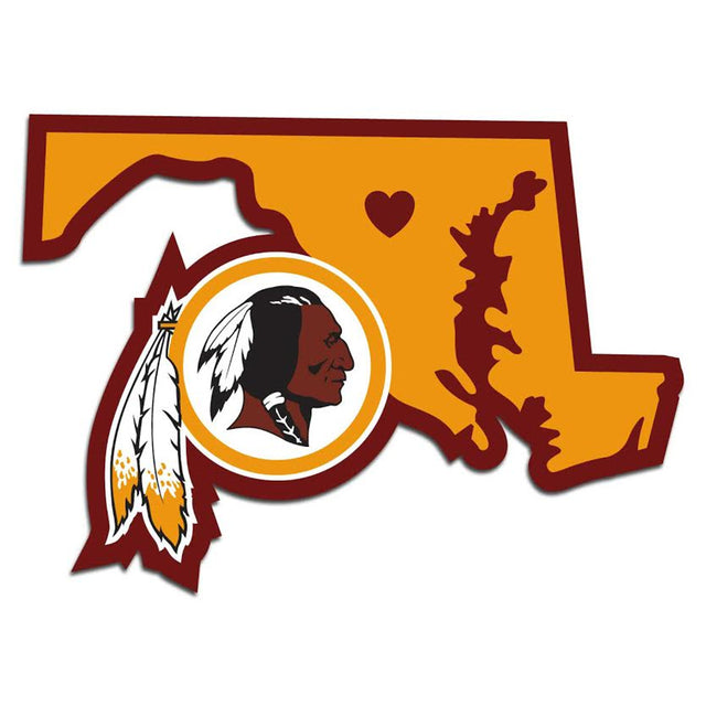 Calcomanía de orgullo del estado natal de los Washington Redskins