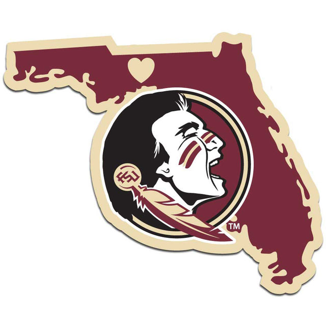 Calcomanía de los Seminoles del estado de Florida con el estilo de orgullo del estado natal