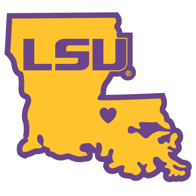 Calcomanía de los LSU Tigers con el estilo de orgullo del estado natal