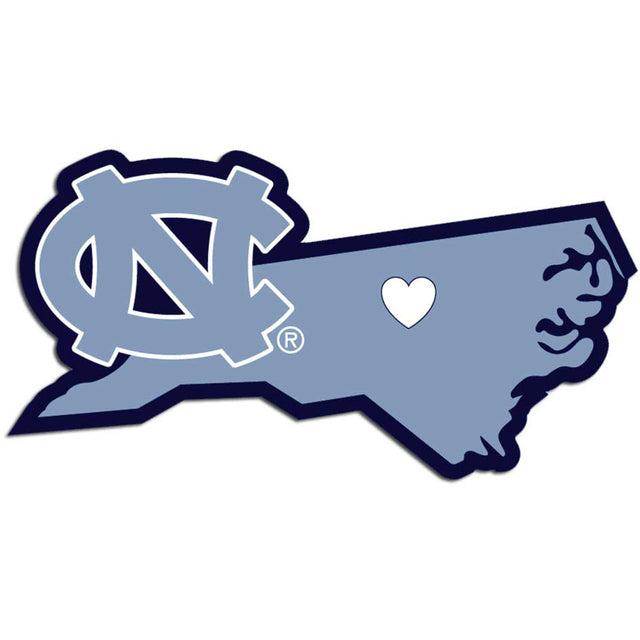 Calcomanía de los Tar Heels de Carolina del Norte con el estilo de orgullo del estado de origen