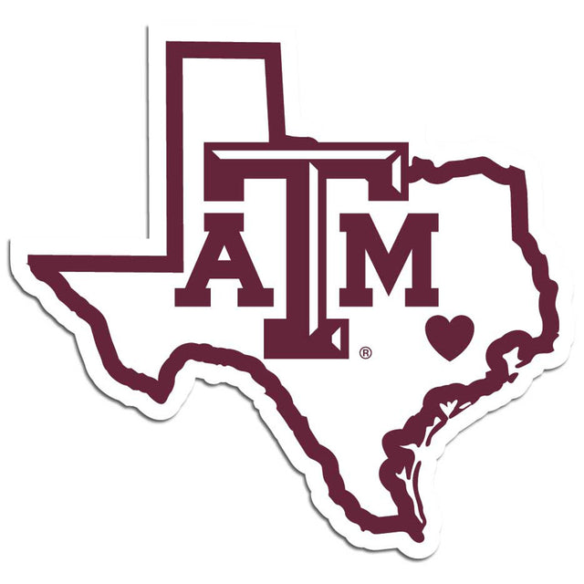 Calcomanía de los Aggies de Texas A&amp;M con el orgullo de su estado natal