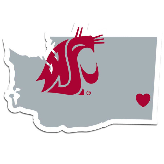 Calcomanía de los Washington State Cougars con estilo de orgullo estatal