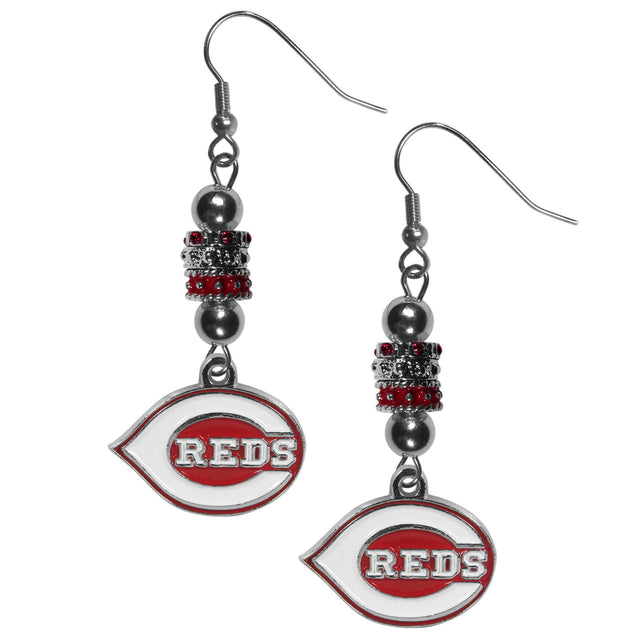 Pendientes de los Cincinnati Reds con gancho de pez estilo europeo CO