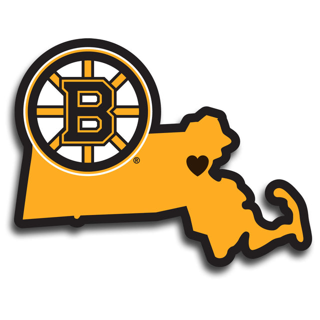 Calcomanía de los Boston Bruins con el estilo de orgullo de su estado natal