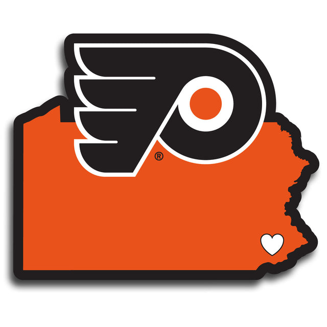 Calcomanía de los Philadelphia Flyers con el estilo de orgullo del estado natal