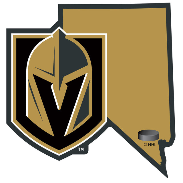 Calcomanía de los Vegas Golden Knights con el estilo de orgullo del estado natal