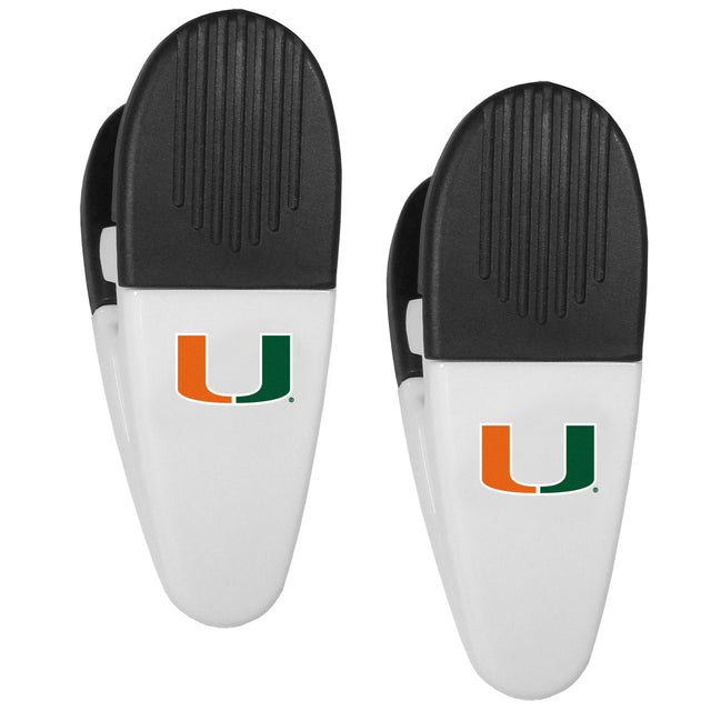 Paquete de 2 pinzas para fichas de los Miami Hurricanes