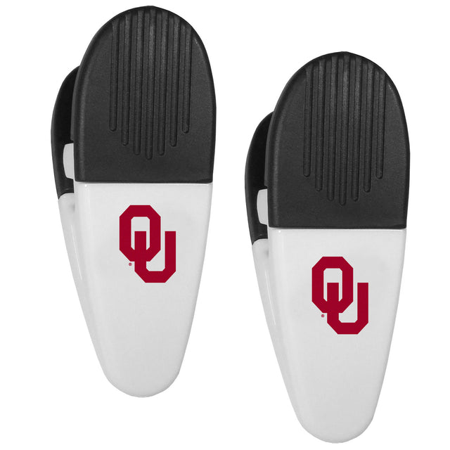 Paquete de 2 pinzas para fichas de los Oklahoma Sooners