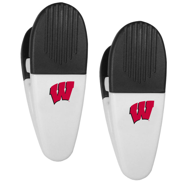 Paquete de 2 pinzas para fichas de Wisconsin Badgers