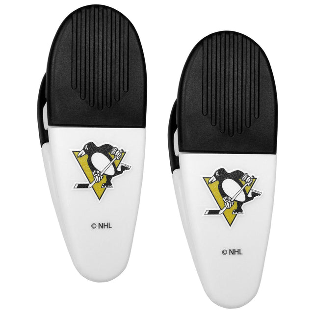 Paquete de 2 pinzas para fichas de los Pittsburgh Penguins