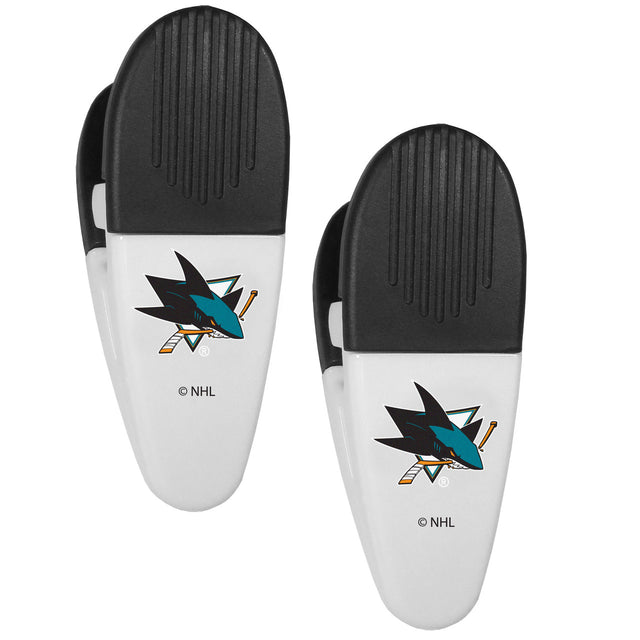 Paquete de 2 pinzas para fichas de los San Jose Sharks