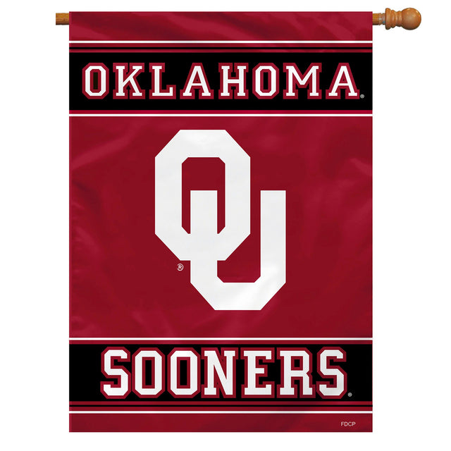 Bandera de los Oklahoma Sooners de 28 x 40 pulgadas, estilo bandera de casa, 2 caras CO