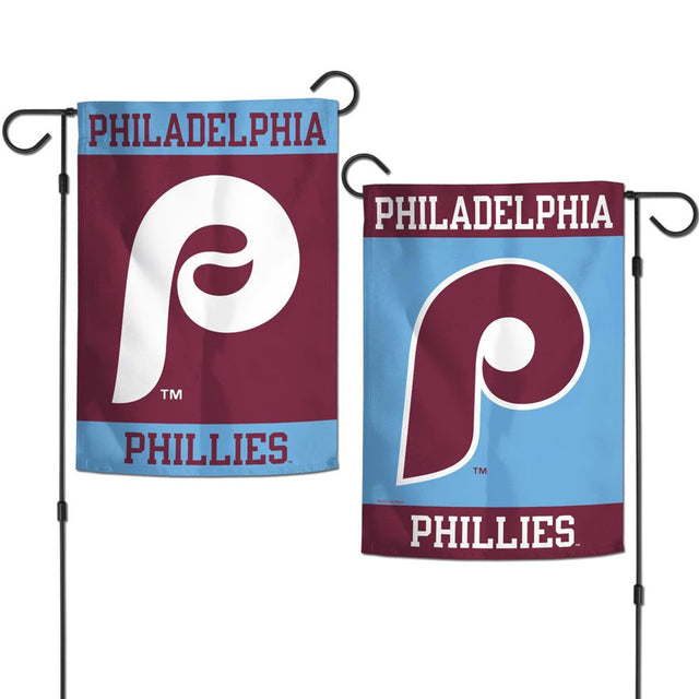 Bandera de los Philadelphia Phillies de 12 x 18 pulgadas, estilo jardín, diseño retro de dos caras