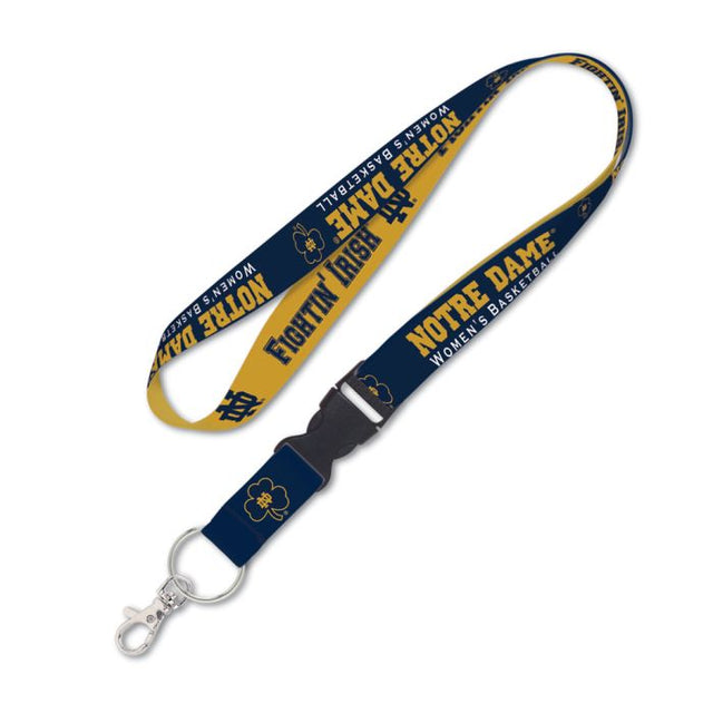 Cordón de baloncesto femenino Notre Dame Fighting Irish con hebilla desmontable de 1"