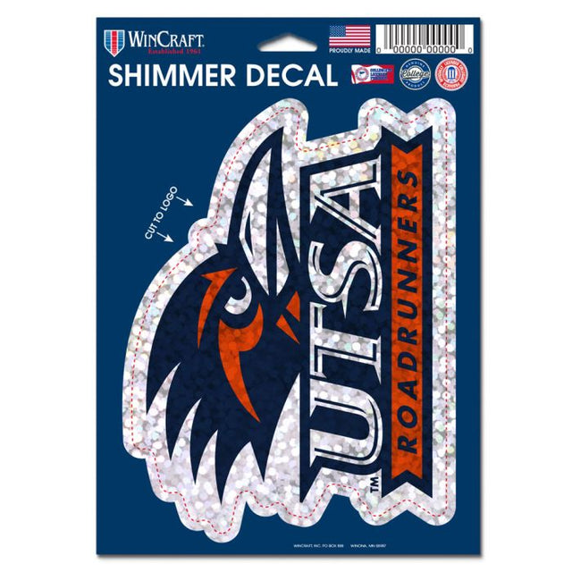 Texas San Antonio Roadrunners Shimmer Decals 5" x 7"