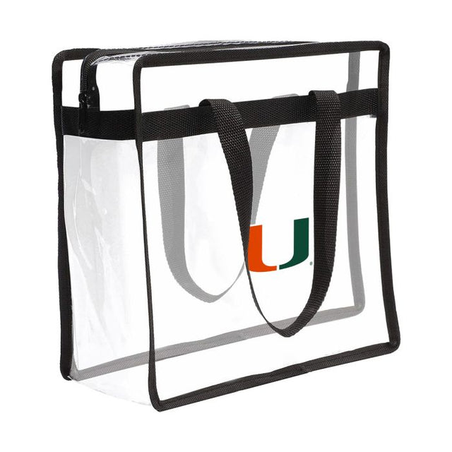 Bolsa de mano transparente de los Miami Hurricanes