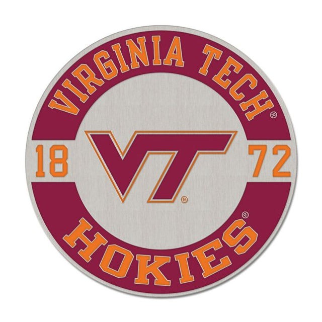 Tarjeta de joyería con pin esmaltado de colección de Virginia Tech Hokies