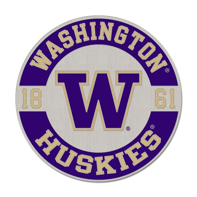 Tarjeta de joyería con pin esmaltado de colección de Washington Huskies