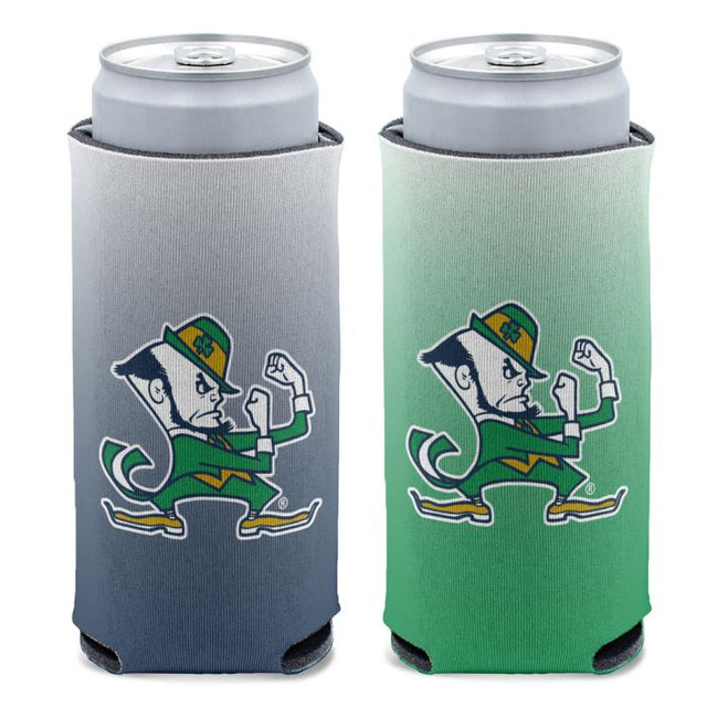 Enfriador de lata delgado de 12 oz con pintura Notre Dame Fighting Irish