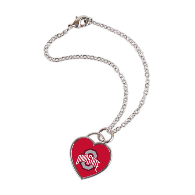 Ohio State Buckeyes Bracelet w/3D Heart