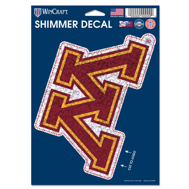 Minnesota Golden Gophers Shimmer Decals 5" x 7"