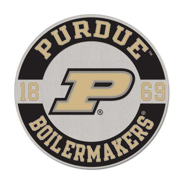 Tarjeta de joyería con pin de esmalte de colección de Purdue Boilermakers