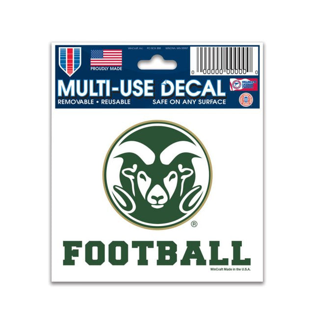 Calcomanía multiusos de Colorado State Rams de 3" x 4"