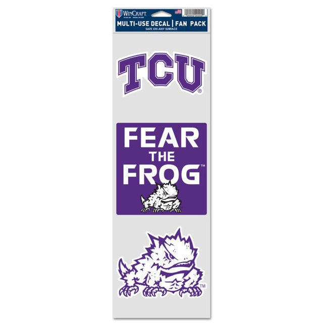 TCU Horned Frogs Fan Decals 3.75" x 12"