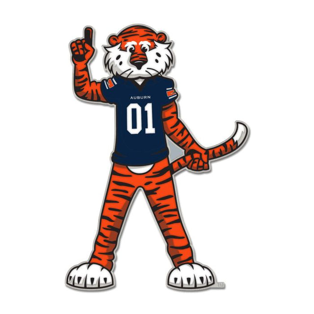 Tarjeta de joyería con pin esmaltado de colección de la MASCOTA de Auburn Tigers