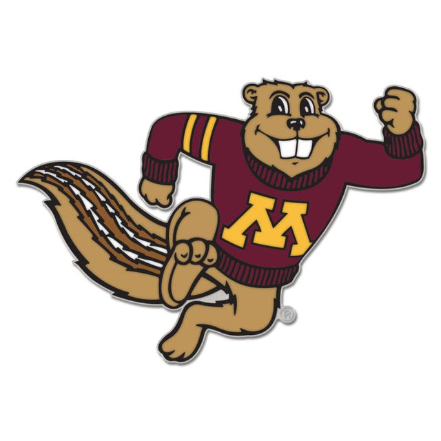 Tarjeta de joyería con pin de esmalte de colección de la mascota de Minnesota Golden Gophers