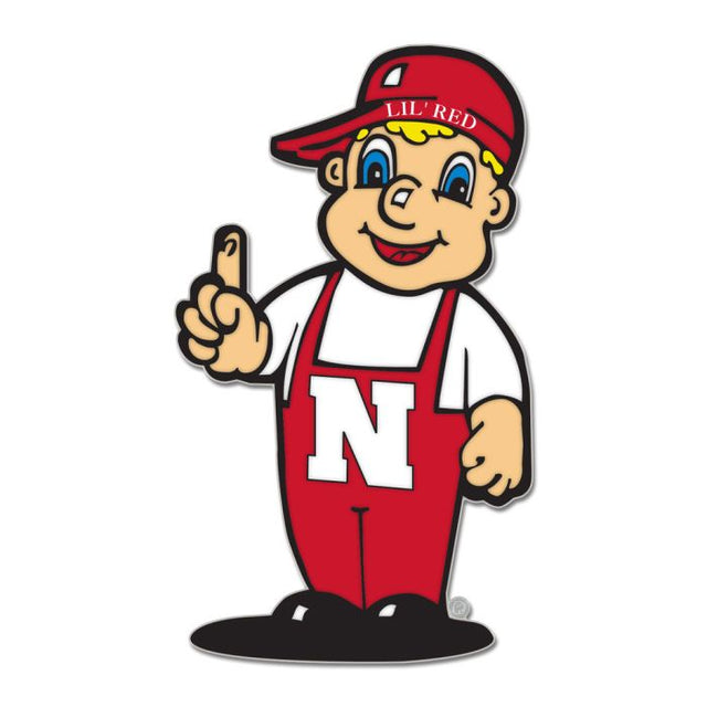 Tarjeta de joyería con pin esmaltado de colección de la MASCOTA de Nebraska Cornhuskers