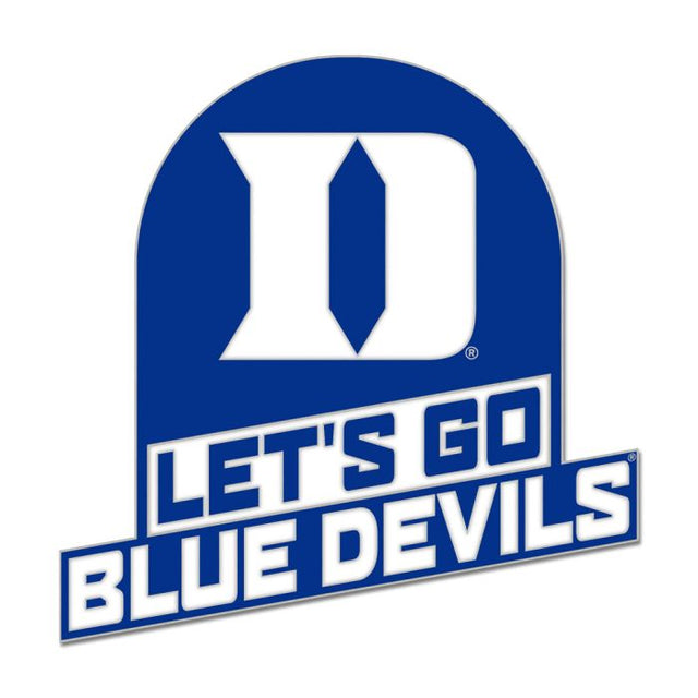 Tarjeta de joyería con pin esmaltado de colección con el lema de Duke Blue Devils