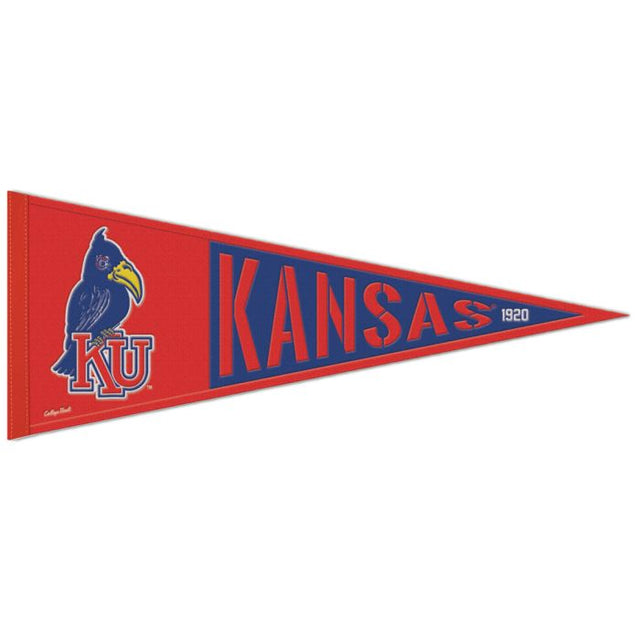 Kansas Jayhawks /College Vault VAULT Wool Pennant 13" x 32"