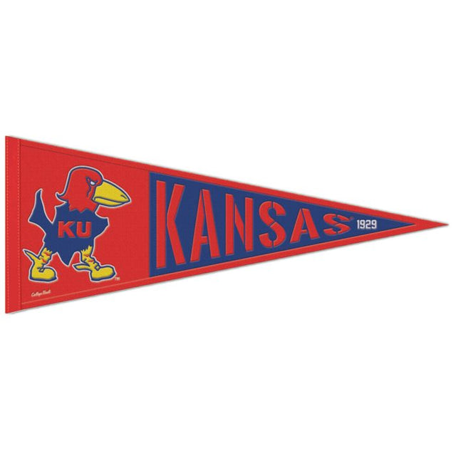 Kansas Jayhawks /College Vault VAULT Wool Pennant 13" x 32"