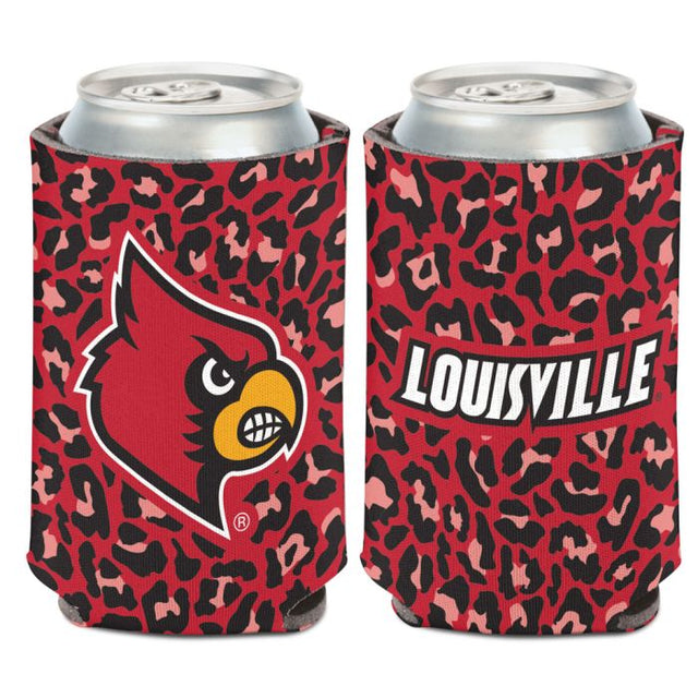 Louisville Cardinals LEOPARD PRINT Can Cooler 12 oz.