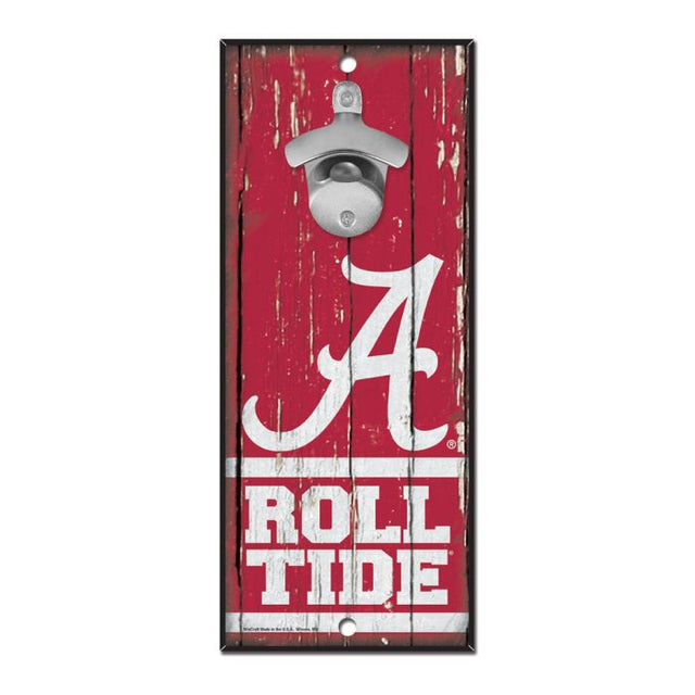 Letrero de abrebotellas de Alabama Crimson Tide de 5 x 11 pulgadas