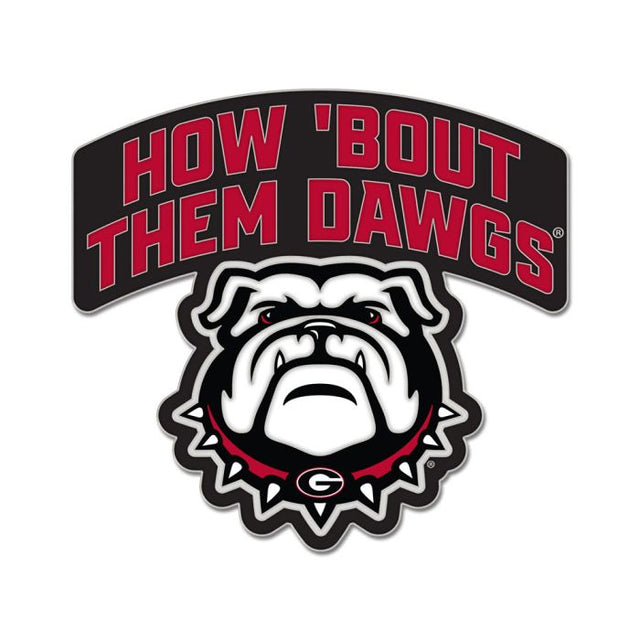 Georgia Bulldogs Slogan Collector Enamel Pin Jewelry Card