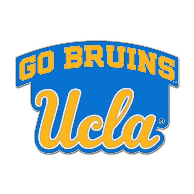 Tarjeta de joyería con pin esmaltado para coleccionistas con el lema de los Bruins de UCLA