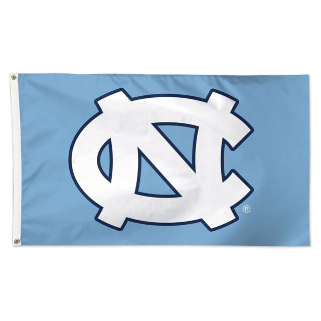 Bandera de lujo de 3' X 5' con fondo azul claro y logotipo de los Tar Heels de Carolina del Norte