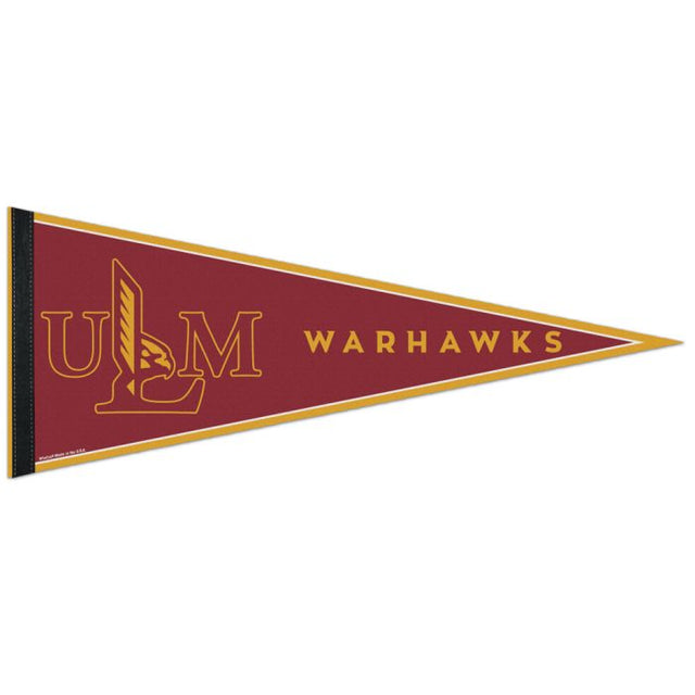 Luisiana - Banderín clásico de los Monroe War Hawks, en cartulina de 12" x 30"