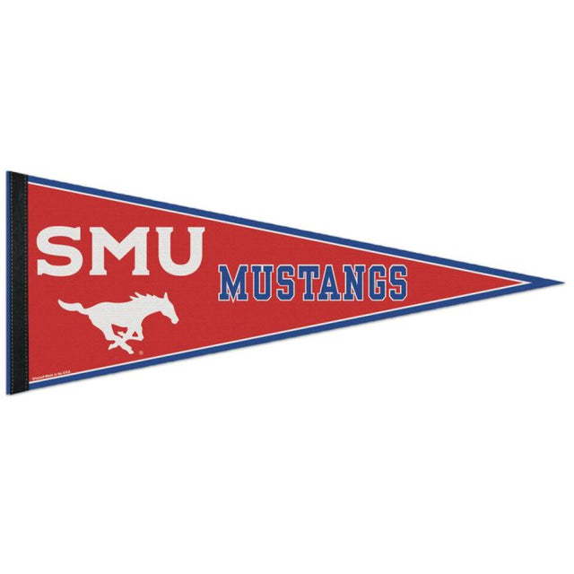 Banderín clásico de los Mustangs de la Southern Methodist, a granel, 12" x 30"