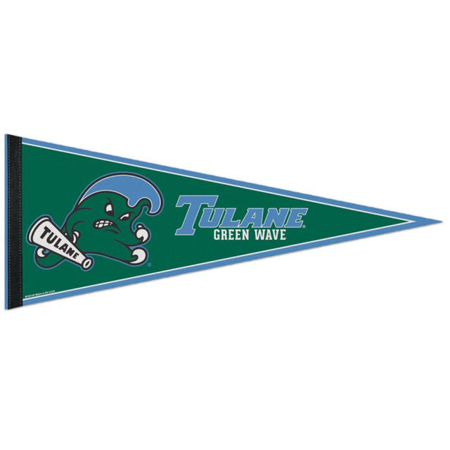 Banderín clásico Tulane Green Wave, a granel, 12" x 30"