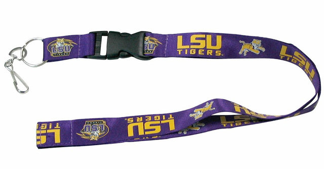 LSU Tigers Lanyard - Breakaway with Key Ring